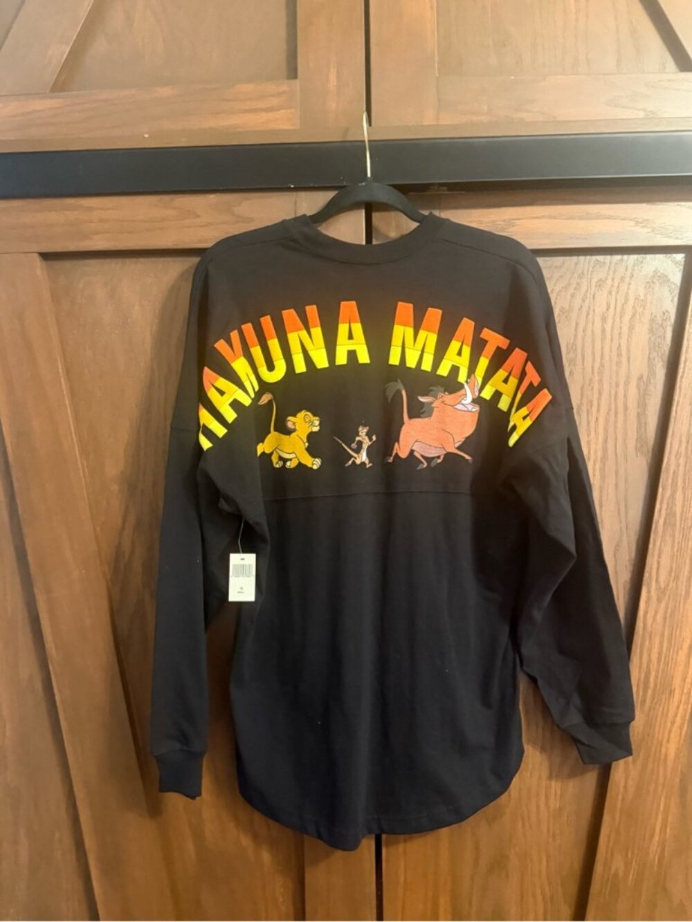 NWT Disney Parks Lion King Hakuna Matata Spirit Jersey Black Sz S